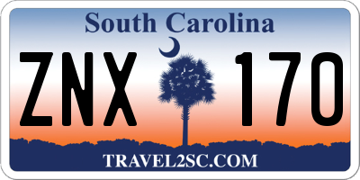 SC license plate ZNX170