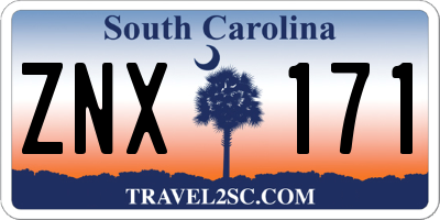 SC license plate ZNX171