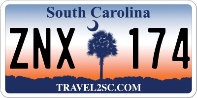 SC license plate ZNX174
