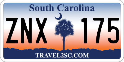 SC license plate ZNX175