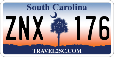 SC license plate ZNX176
