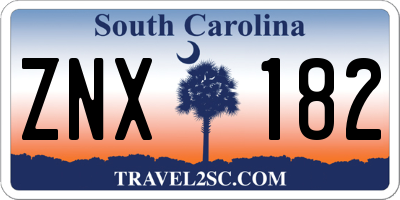 SC license plate ZNX182