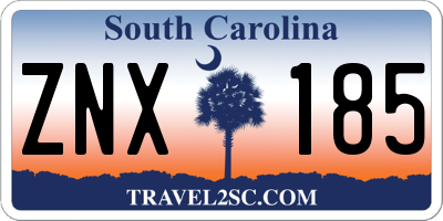 SC license plate ZNX185