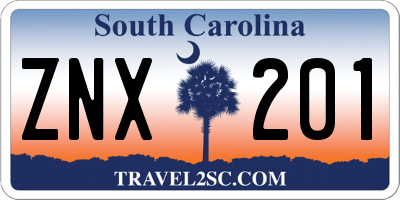 SC license plate ZNX201
