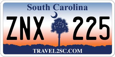 SC license plate ZNX225