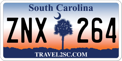 SC license plate ZNX264