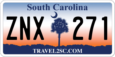 SC license plate ZNX271