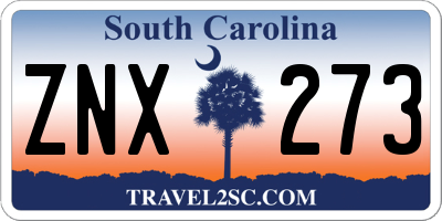 SC license plate ZNX273