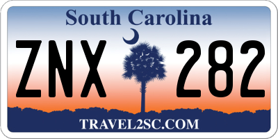 SC license plate ZNX282