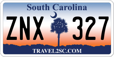 SC license plate ZNX327