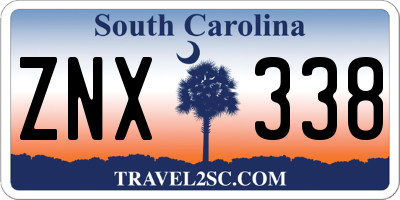 SC license plate ZNX338