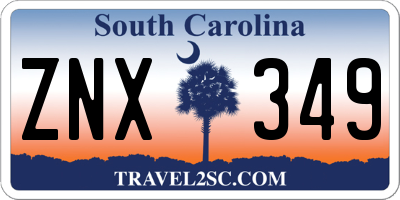 SC license plate ZNX349