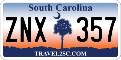 SC license plate ZNX357