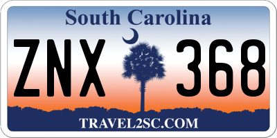 SC license plate ZNX368