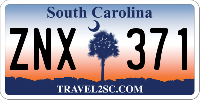 SC license plate ZNX371