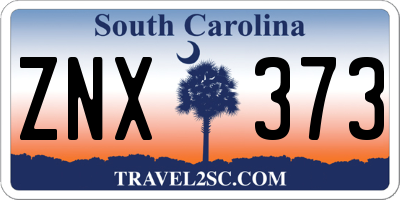 SC license plate ZNX373