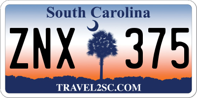 SC license plate ZNX375