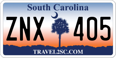 SC license plate ZNX405