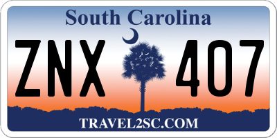 SC license plate ZNX407