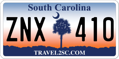 SC license plate ZNX410