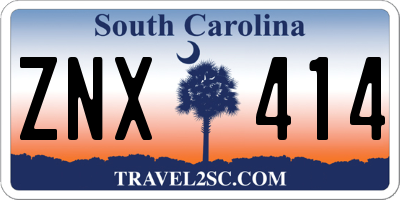 SC license plate ZNX414
