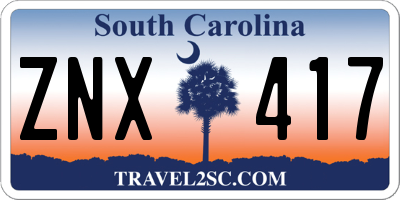 SC license plate ZNX417