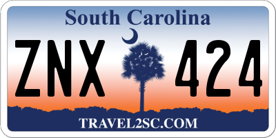 SC license plate ZNX424