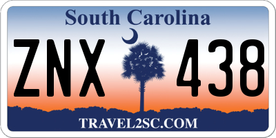SC license plate ZNX438