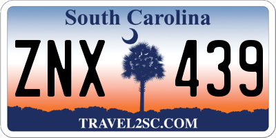 SC license plate ZNX439