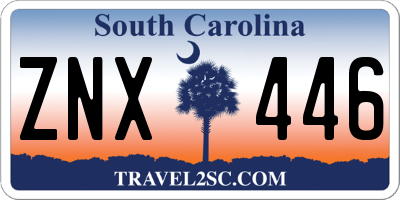 SC license plate ZNX446