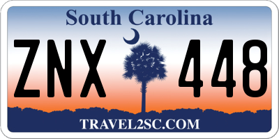 SC license plate ZNX448
