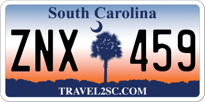SC license plate ZNX459