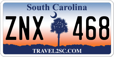 SC license plate ZNX468