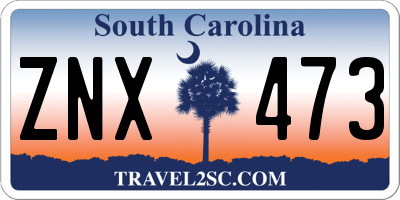 SC license plate ZNX473