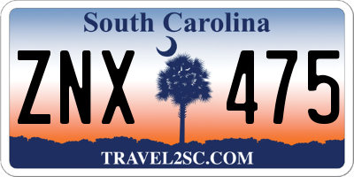SC license plate ZNX475