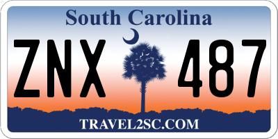 SC license plate ZNX487