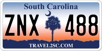 SC license plate ZNX488