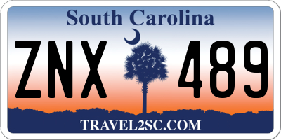 SC license plate ZNX489