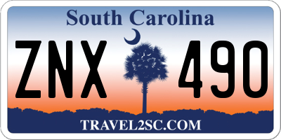 SC license plate ZNX490