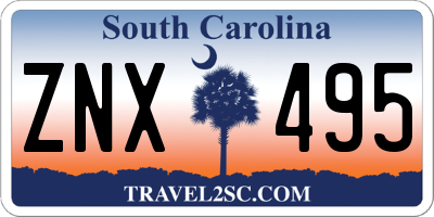 SC license plate ZNX495