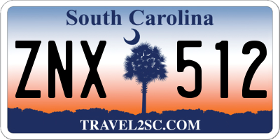SC license plate ZNX512