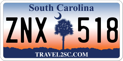 SC license plate ZNX518