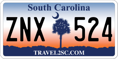 SC license plate ZNX524