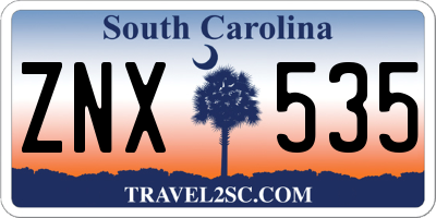 SC license plate ZNX535