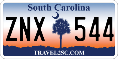 SC license plate ZNX544