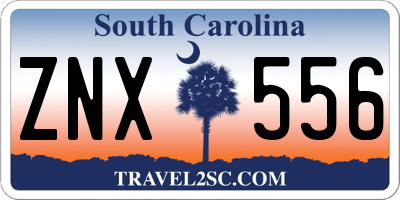 SC license plate ZNX556