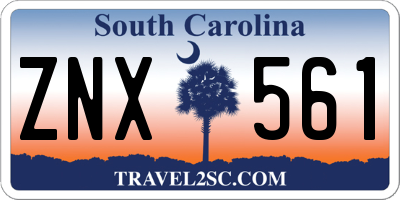 SC license plate ZNX561