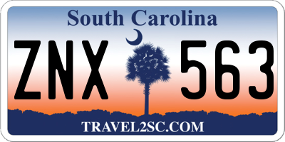 SC license plate ZNX563