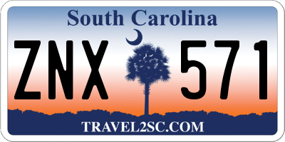 SC license plate ZNX571