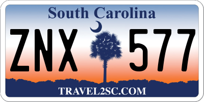 SC license plate ZNX577